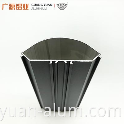 Guangyuan Aluminum Co., Ltd Aluminum Glass Balcony Railings Aluminium Glass Railing Section Grey Tinted Glass Balustrade
